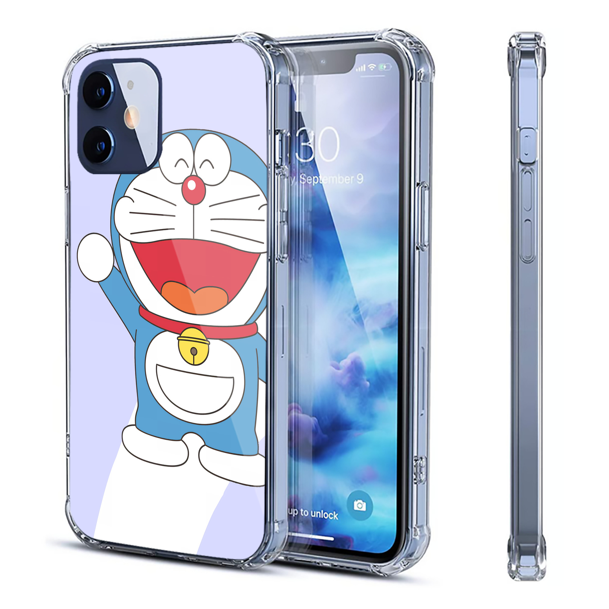 （画像用） ドラえもん Doraemon 【iPhone 12シリーズ対応】透明スマホケース（クリアソフトケース）